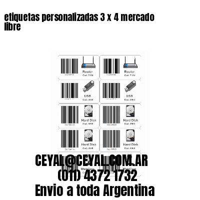 etiquetas personalizadas 3 x 4 mercado libre