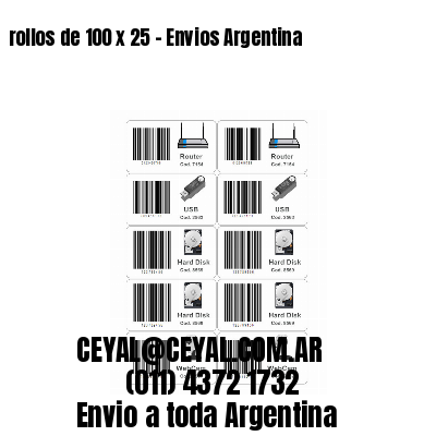 rollos de 100 x 25 – Envios Argentina