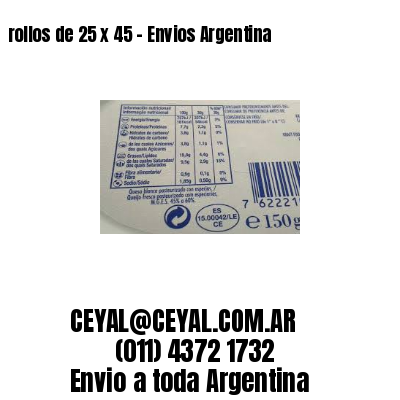 rollos de 25 x 45 – Envios Argentina