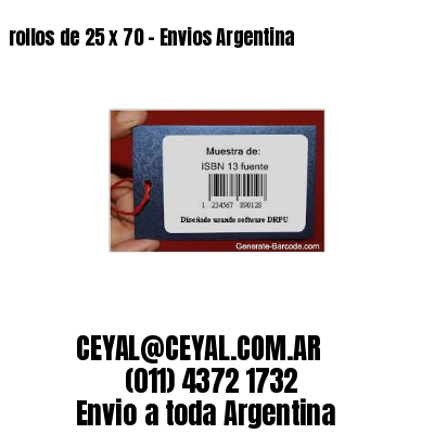rollos de 25 x 70 – Envios Argentina
