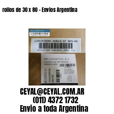 rollos de 30 x 80 – Envios Argentina