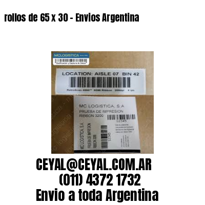 rollos de 65 x 30 – Envios Argentina