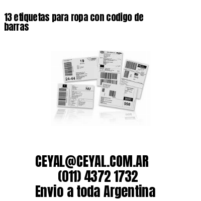 13 etiquetas para ropa con codigo de barras