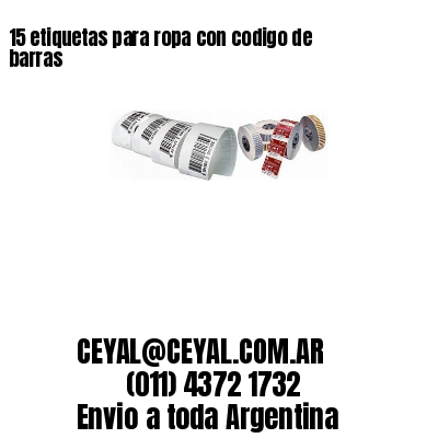 15 etiquetas para ropa con codigo de barras