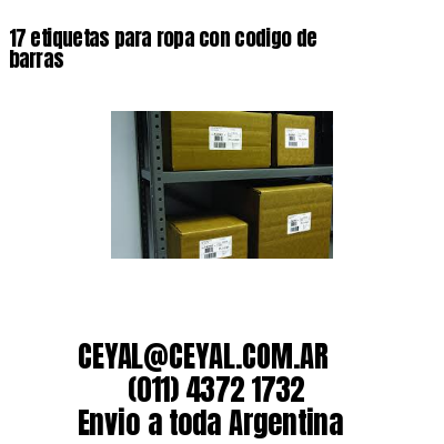 17 etiquetas para ropa con codigo de barras