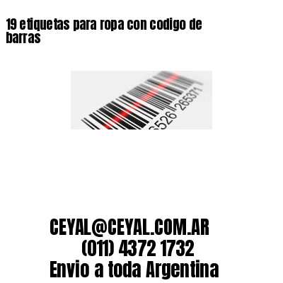 19 etiquetas para ropa con codigo de barras