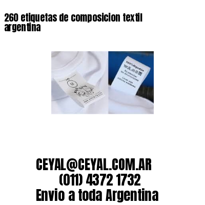 260 etiquetas de composicion textil argentina