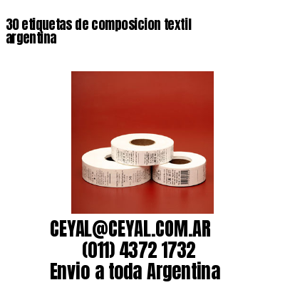 30 etiquetas de composicion textil argentina