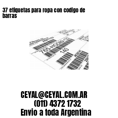 37 etiquetas para ropa con codigo de barras