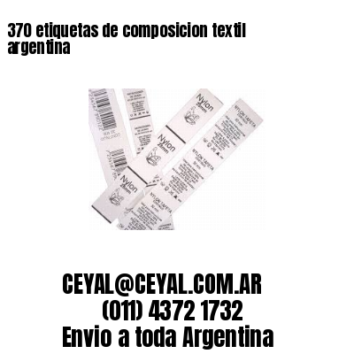 370 etiquetas de composicion textil argentina