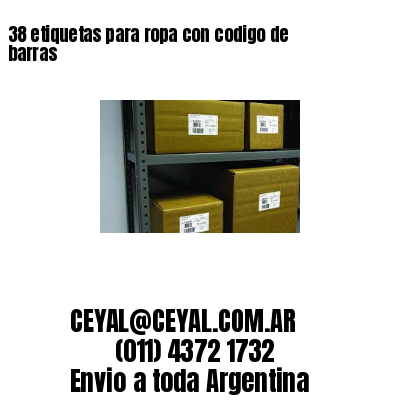 38 etiquetas para ropa con codigo de barras