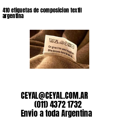 410 etiquetas de composicion textil argentina