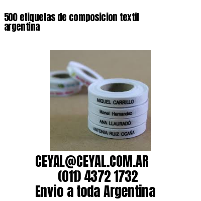 500 etiquetas de composicion textil argentina