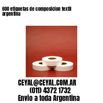 600 etiquetas de composicion textil argentina