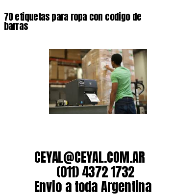 70 etiquetas para ropa con codigo de barras