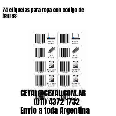 74 etiquetas para ropa con codigo de barras