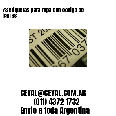 78 etiquetas para ropa con codigo de barras