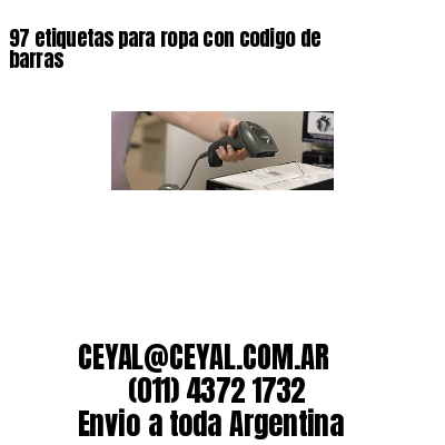 97 etiquetas para ropa con codigo de barras