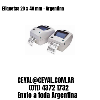 Etiquetas 20 x 40 mm – Argentina