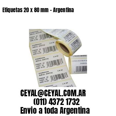 Etiquetas 20 x 80 mm – Argentina