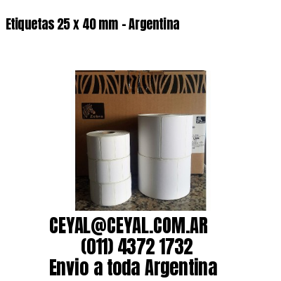 Etiquetas 25 x 40 mm – Argentina