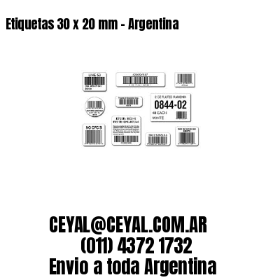 Etiquetas 30 x 20 mm – Argentina