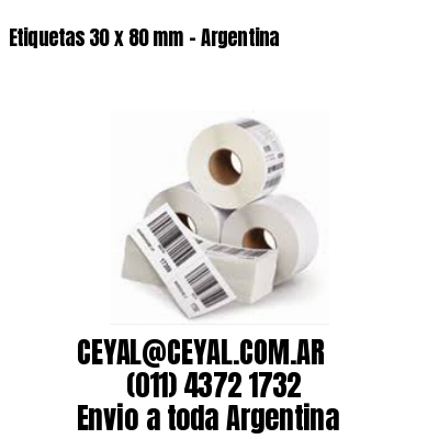 Etiquetas 30 x 80 mm – Argentina