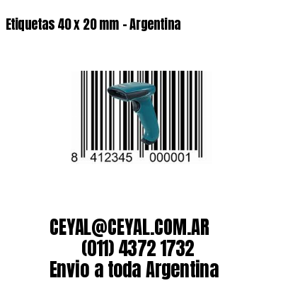 Etiquetas 40 x 20 mm – Argentina
