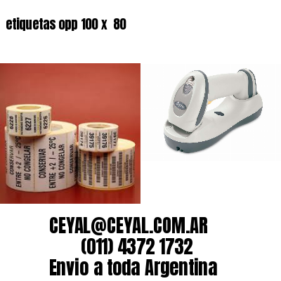 etiquetas opp 100 x  80