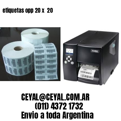 etiquetas opp 20 x  20