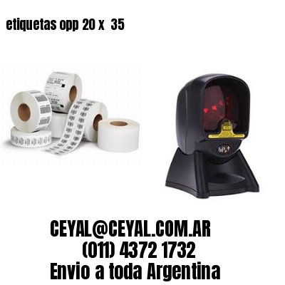 etiquetas opp 20 x  35