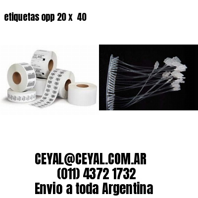 etiquetas opp 20 x  40