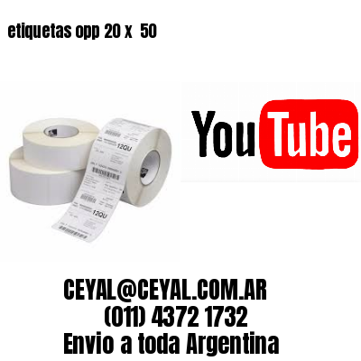 etiquetas opp 20 x  50