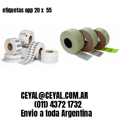 etiquetas opp 20 x  55