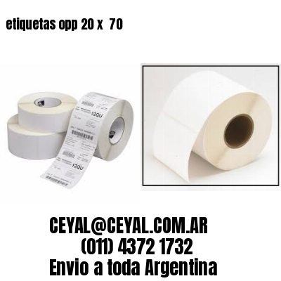 etiquetas opp 20 x  70