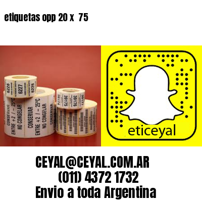 etiquetas opp 20 x  75