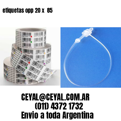 etiquetas opp 20 x  85
