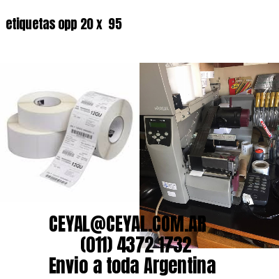 etiquetas opp 20 x  95