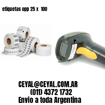 etiquetas opp 25 x  100