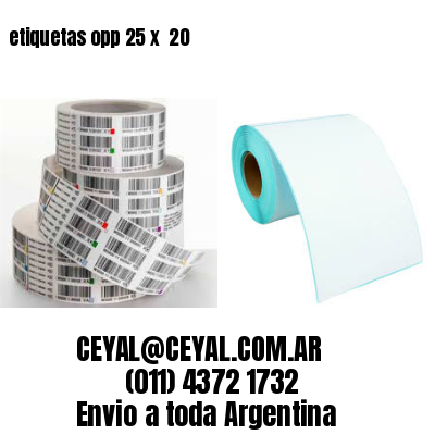 etiquetas opp 25 x  20