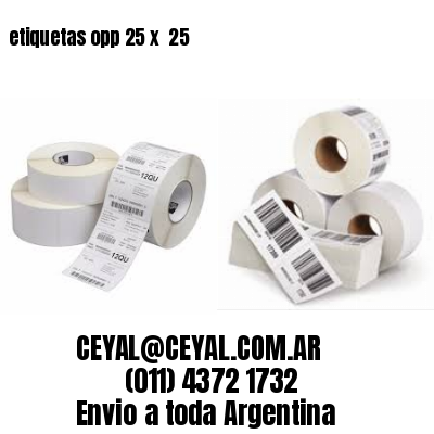 etiquetas opp 25 x  25