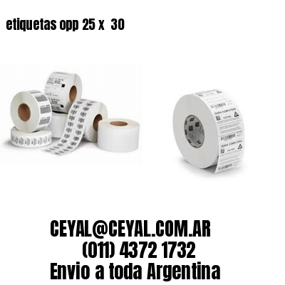 etiquetas opp 25 x  30