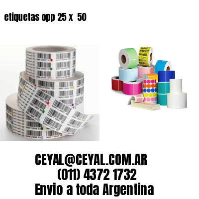 etiquetas opp 25 x  50