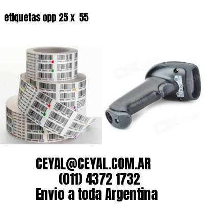 etiquetas opp 25 x  55