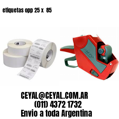 etiquetas opp 25 x  85