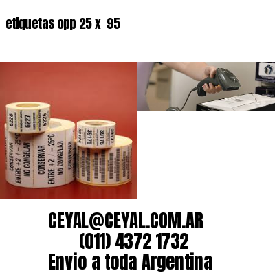 etiquetas opp 25 x  95