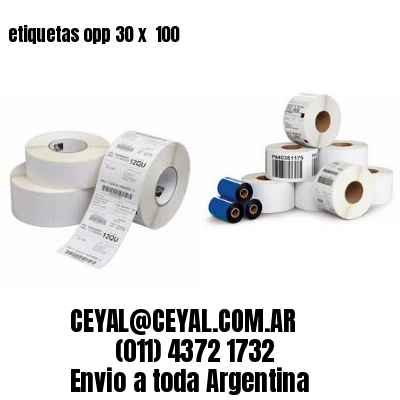 etiquetas opp 30 x  100