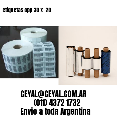etiquetas opp 30 x  20