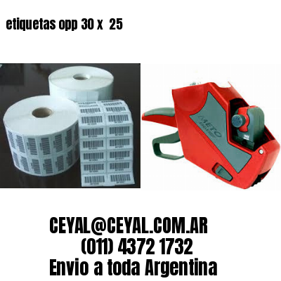 etiquetas opp 30 x  25