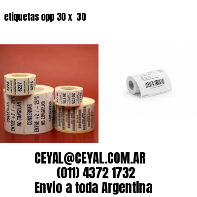 etiquetas opp 30 x  30